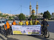 رکابزنی ۳۰۰ کیلومتری دوچرخه سواران همدانی به عشق امام راحل