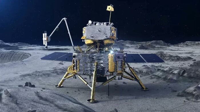 فضاپیمای چین با موفقیت روی سطح ماه فرود آمد