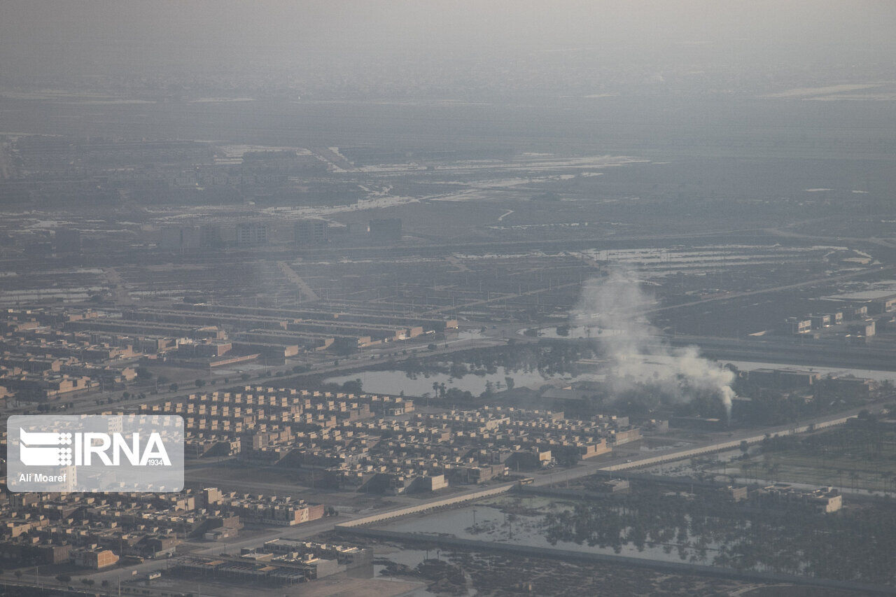 هوای چهار شهر خوزستان در وضعیت قرمز هوای چهار شهر خوزستان در وضعیت قرمز