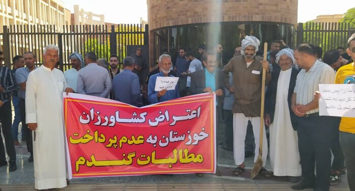 گندمکاران خوزستانی خواستار پرداخت مطالبات خود شدند