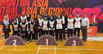 المنتخب الایرانی لكرة الريشة للناشئين یحرز بطولة آسيا الوسطى 