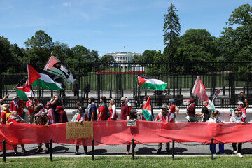 Biden’s hands stained with Palestinian blood: US protesters