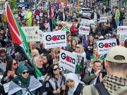 Anti-Israel protestors flood streets of Glasgow