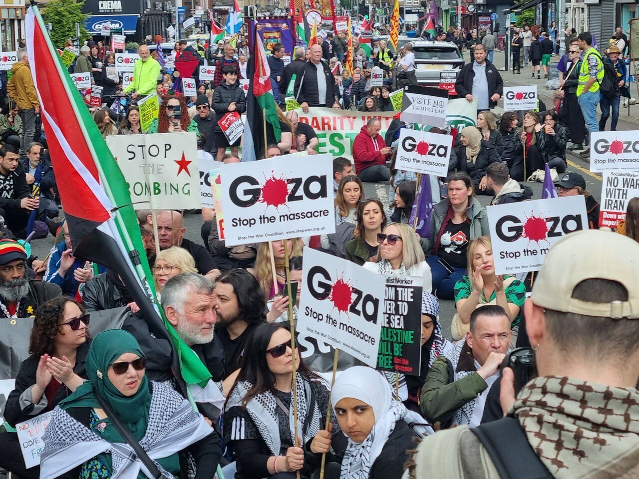 Anti-Israel protestors flood streets of Glasgow