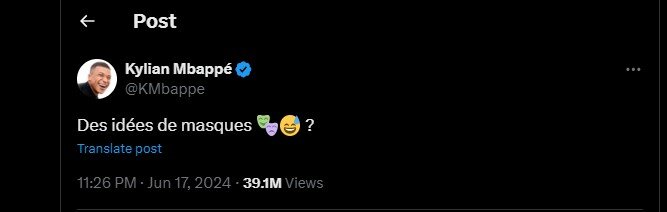 شوخی امباپه پس از شکستگی بینی؛ «کدام ماسک به من میآید؟» + تصویر