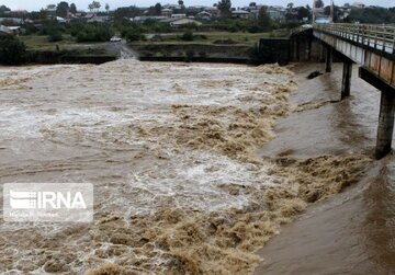 فیلم | جاری شدن سیلاب در روستاهای خراسان‌شمالی