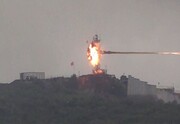 Hezbollah missile attack on a military target in northern occupied Palestine