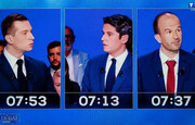 مناظره پرالتهاب سران احزاب فرانسه در آستانه انتخابات پارلمانی