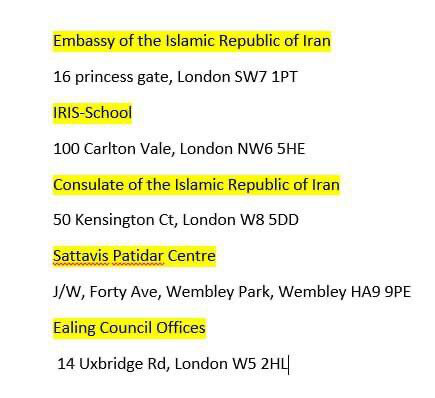 تغییر یک شعبه اخذ رای انتخابات ریاست جمهوری ایران در انگلیس