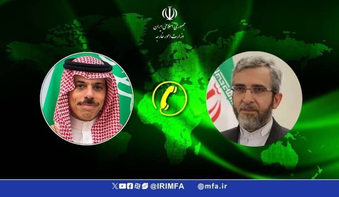  ایران اور سعودی عرب کے  وزرائے خارجہ کی گفتگو، فلسطین کی صورتحال پر تبادلہ خیال 