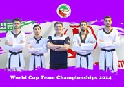 伊朗男子跆拳道队夺得韩国世界杯冠军