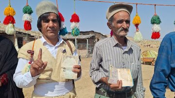 حضور چشمگیر روستاییان گچساران در مرحله دوم انتخابات + فیلم