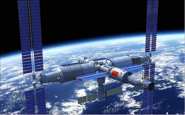پیاده‌روی فضانوردان چینی برای نصب تجهیزات محافظت از زباله‌ فضایی+فیلم