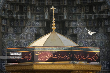 Cambian la bandera del santuario sagrado del Imam Reza (P)
