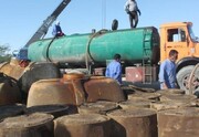 بیش از ۱۹۰ هزار لیتر نفتگاز قاچاق در مرز باشماق مریوان کشف شد
