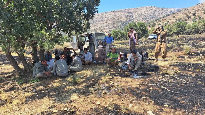 آتشسوزی ارتفاعات کچل گیلانغرب مهار شد