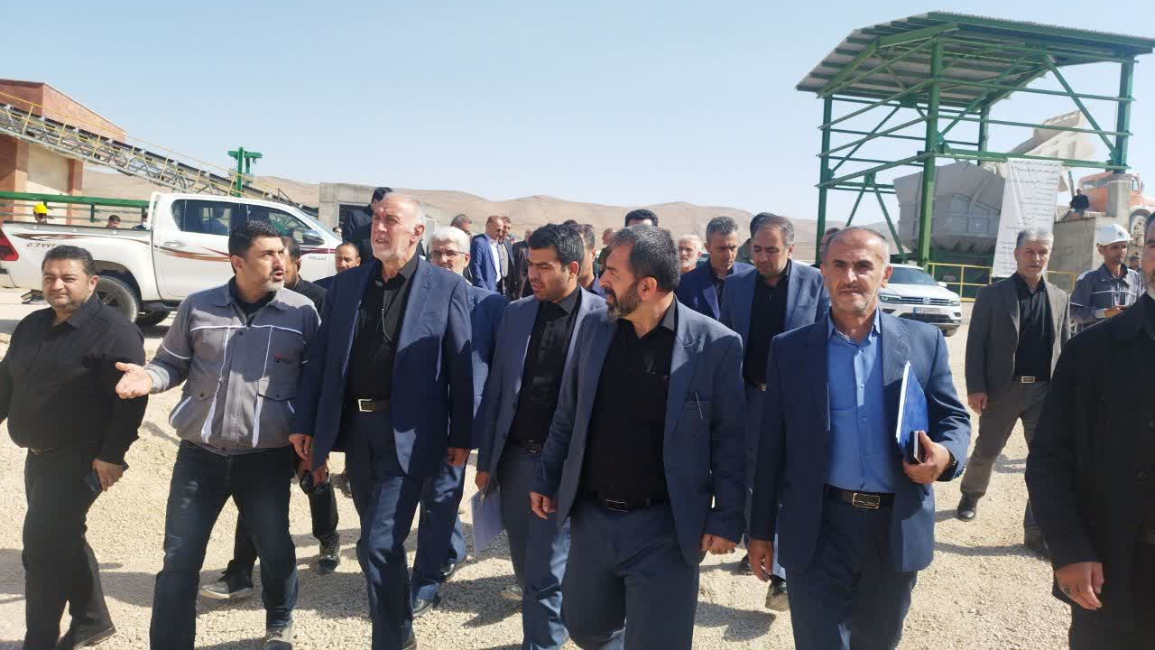 افتتاح پروژه کوره دوار مجتمع آهک اسپندار فیروز کوه با حضور استاندار تهران