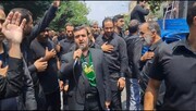 فیلم| نوحه‌خوانی و عزاداری معاون رییس‌جمهور در رابر کرمان
