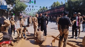 فیلم| آیین سنتی گل مالی روز عاشورا در دلفان