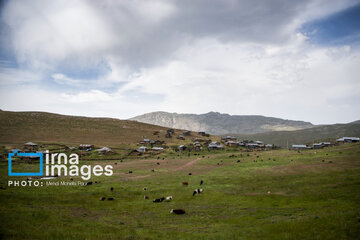 Pastos de verano en montañas de Irán 