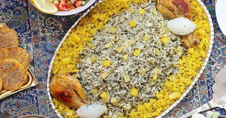 طرز تهیه سیب پلو کرمانشاهی مجلسی در ۴ مرحله ساده