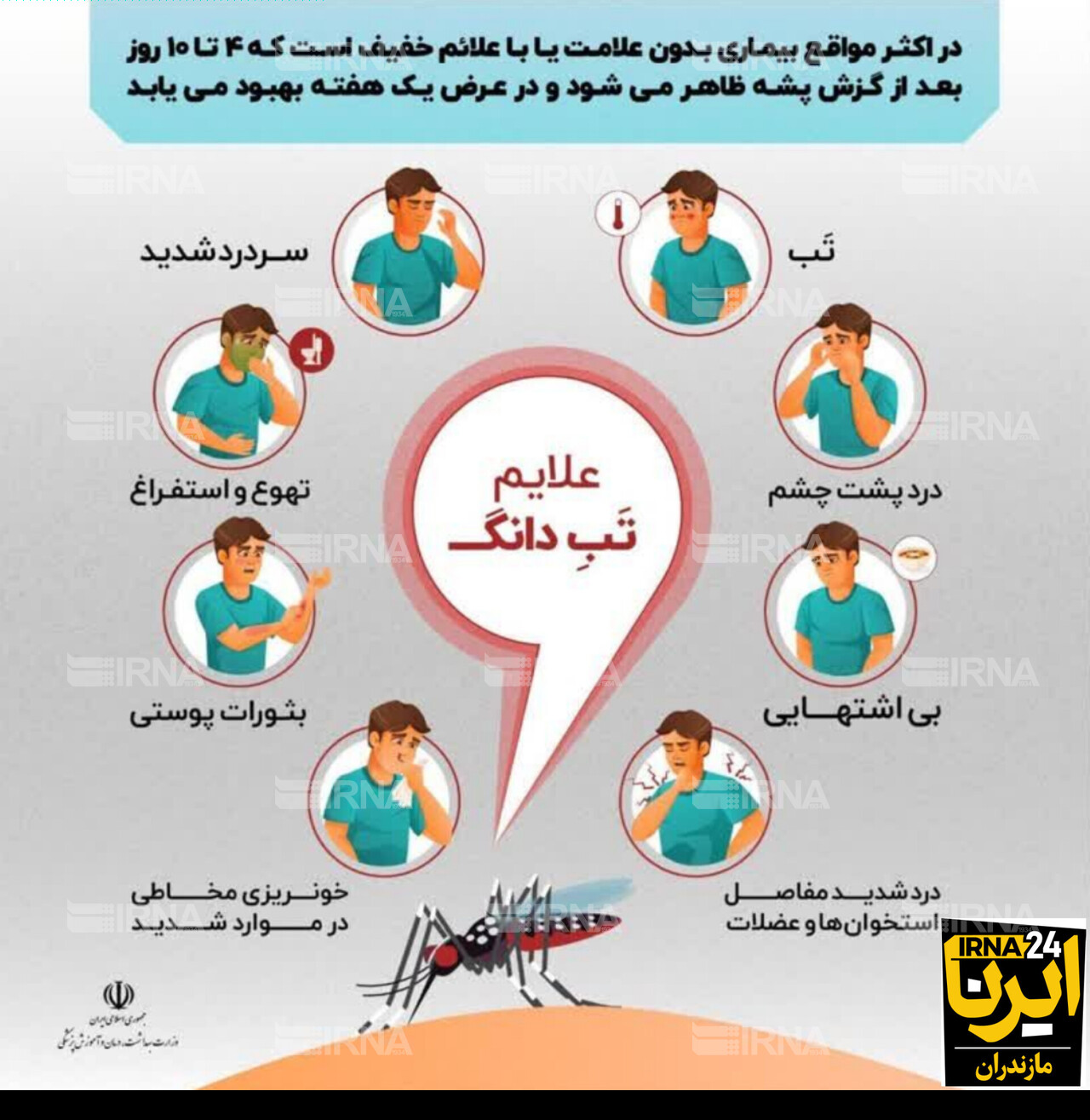 اینفوگرافیک | علائم تب دانگ چیست؟ - ایرنا