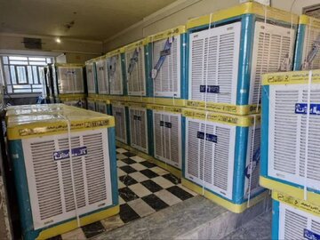 توزیع ۴۶ دستگاه کولر آبی بین مددجویان کمیته امداد شهرستان ایوان
