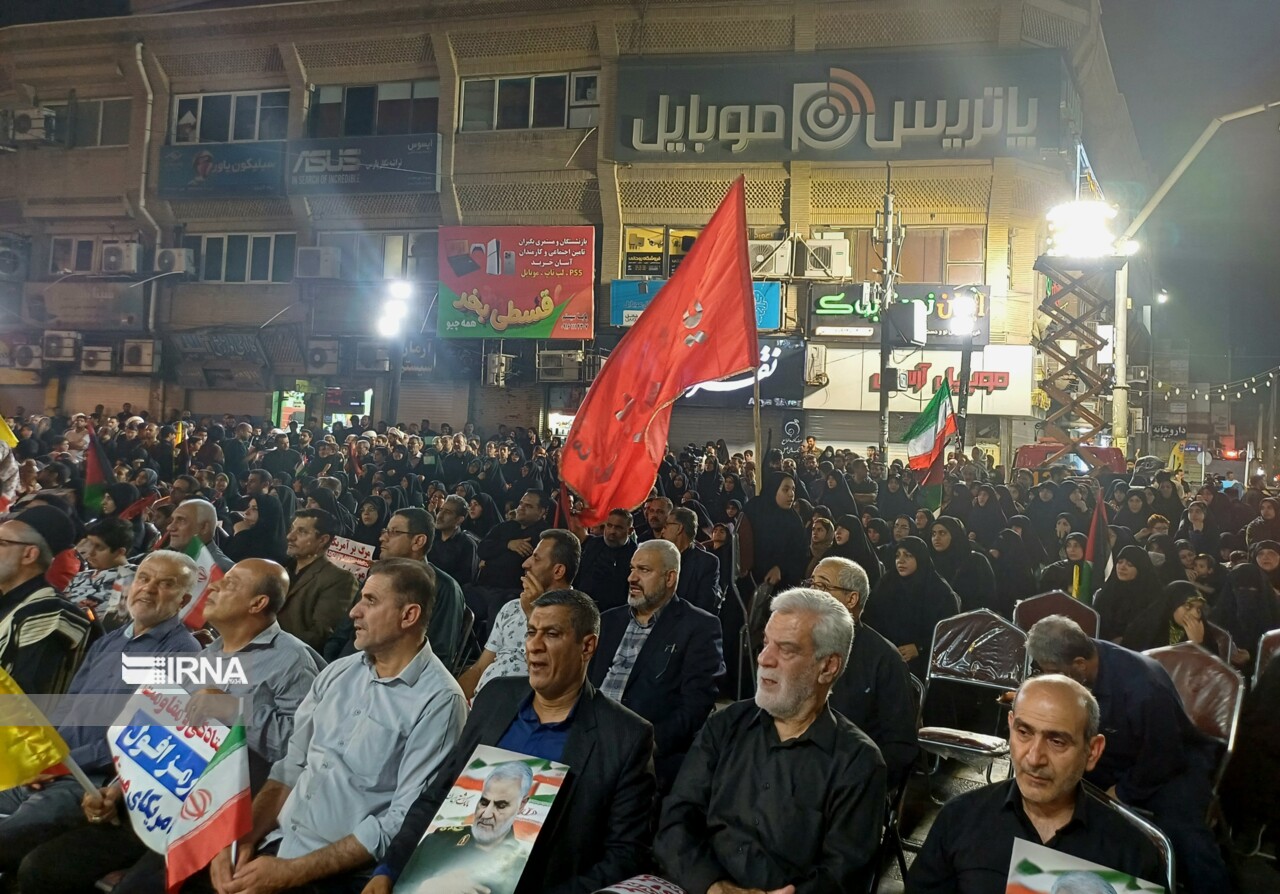 فیلم | تجمع مردم انقلابی اهواز در محکومیت جنایت رژیم صهیونیستی