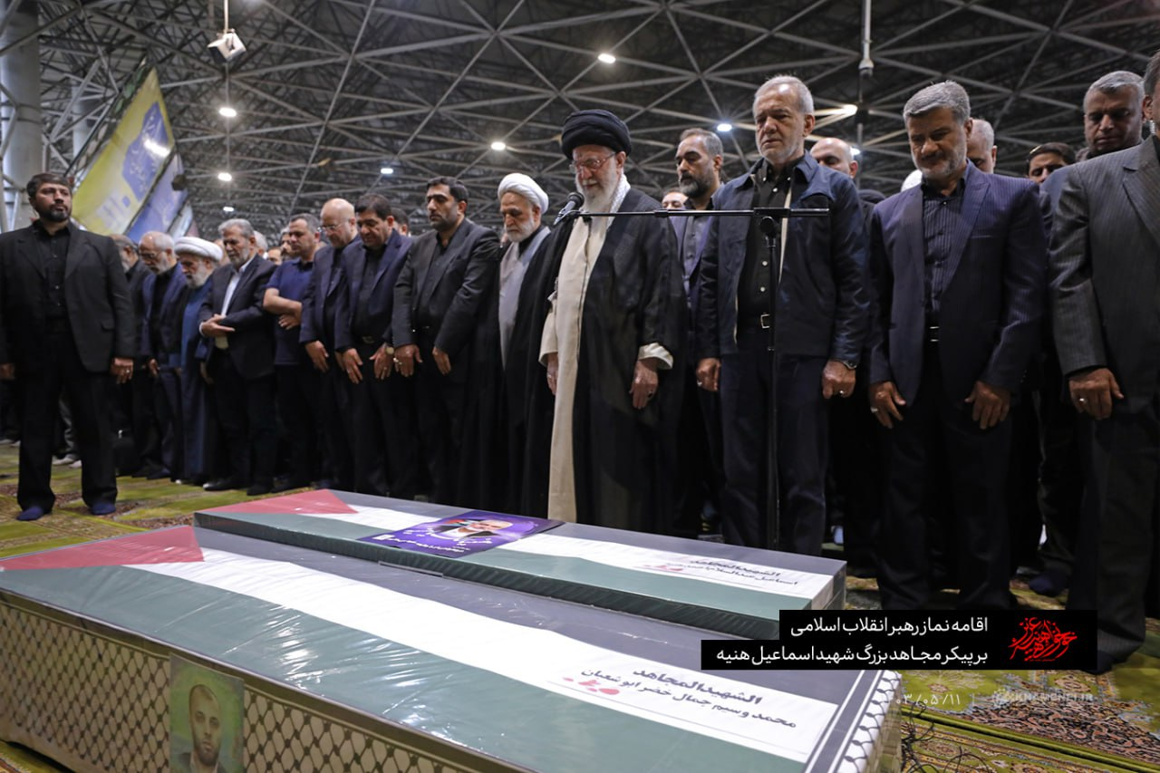 مکتب سلیمانی برای «اسماعیل هنیه» سنگ تمام گذاشت/آخرین وداع فرزندان با پدر مقاومشان