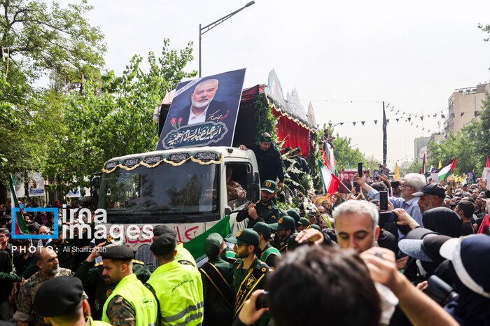 Funeral prayers held for Martyr Ismail Haniyeh in Tehran