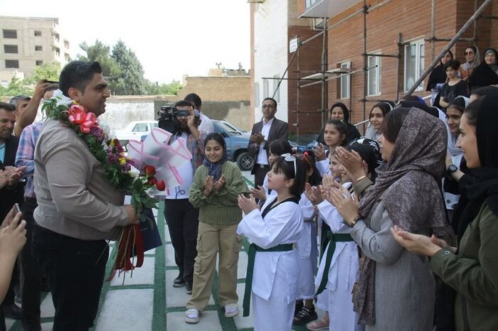 استقبال ورزش دوستان خراسان‌شمالی از قهرمان تکواندو