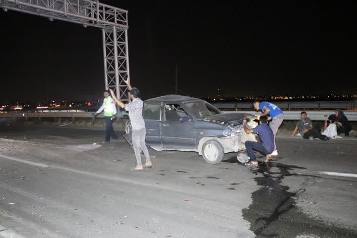 ۹ مصدوم براثر برخورد چهار دستگاه خودرو در قزوین