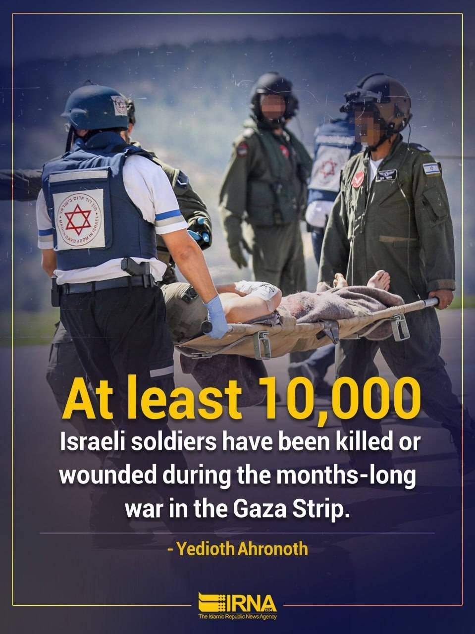 More than 10k Israeli soldiers killed or wounded in Gaza war