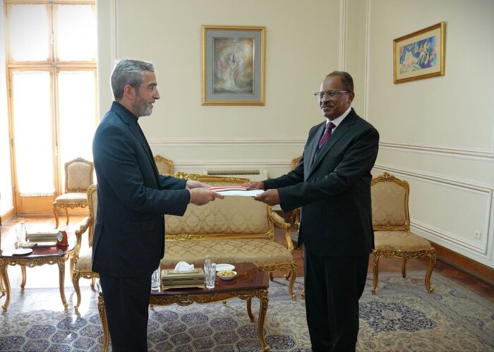 Iran acting FM receives copies of credentials of new Sudanese, Danish ambassadors