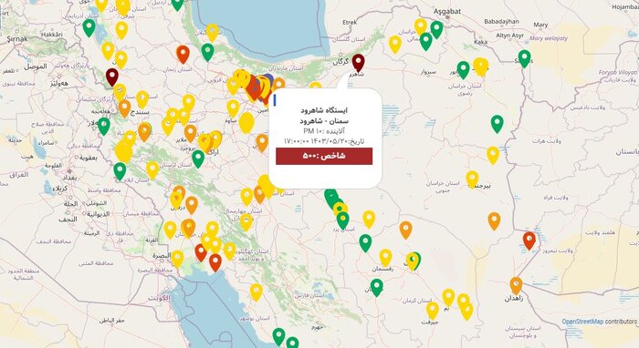 واکنش محیط زیست به آلودگی هوای شاهرود؛ سنسور سنجش، نقص فنی دارد