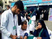 راه‌اندازی موکب خدمات درمانی بسیج دانشگاه علوم‌پزشکی اهواز در مرز چذابه