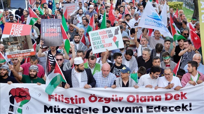 People hold pro-Gaza rallies in Turkey’s Istanbul