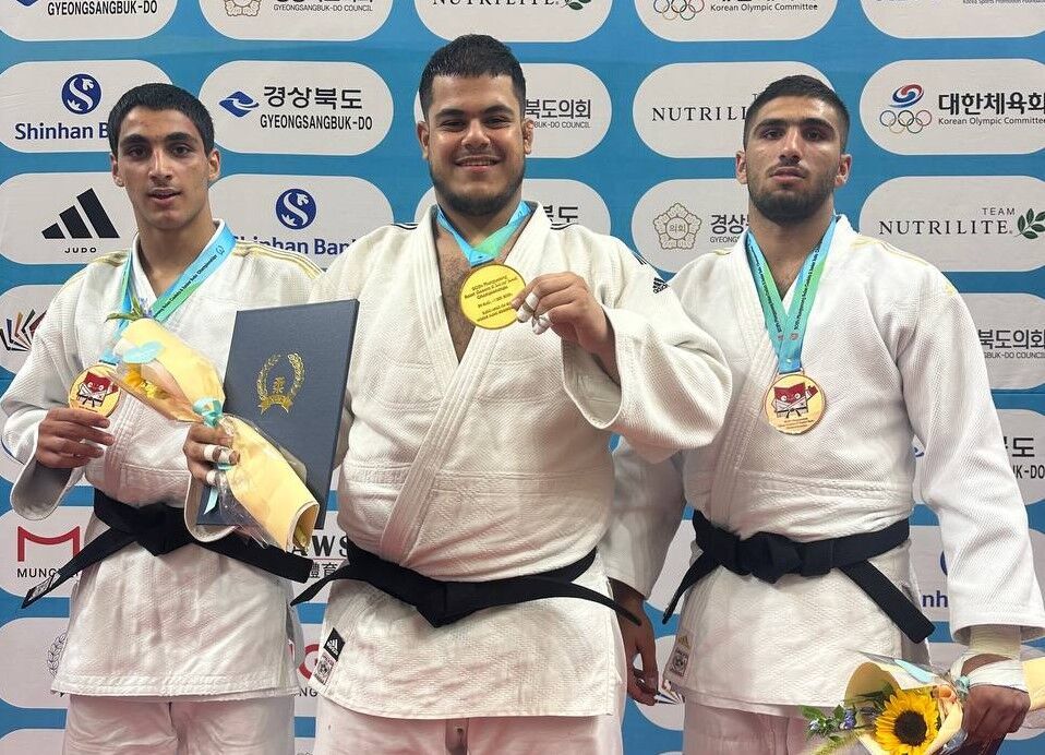 Iranian cadet judokas win gold medal in Asian championships after a decade