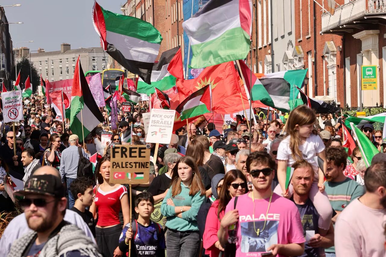 Protesters in Ireland call for end to Gaza genocide