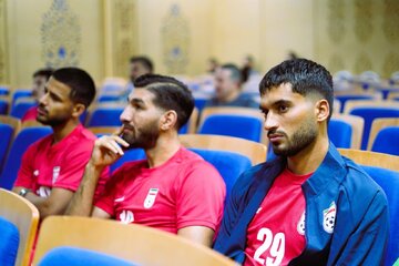 Iran : Entraînement de l'équipe nationale de football, le mardi 3 septembre 2024 au stade Foulad Shahr de la ville d’Ispahan au centre avant le match contre le Kirghizistan au troisième tour de qualification de la Coupe du monde 2026. (Photo : Rassoul Shojaï)