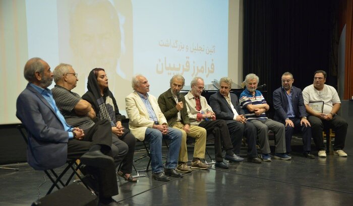 بزرگداشت فرامرز قریبیان/ تهمینه میلانی: هزار بار «گوزنها» را با همکلاسیهایم دیدم+ عکس