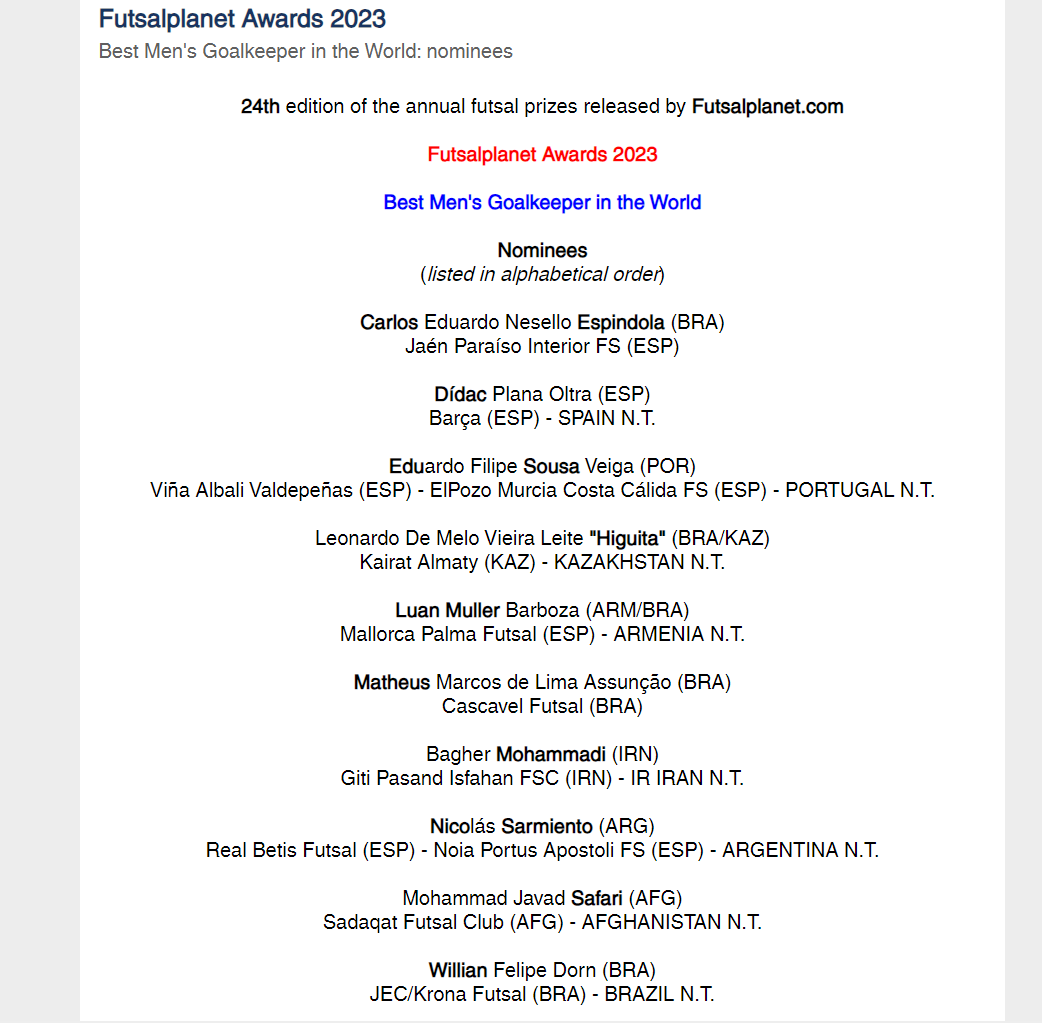 ۲ دروازهبان گیتیپسند در بین ۱۰ سنگربان برتر جهان قرار گرفتند