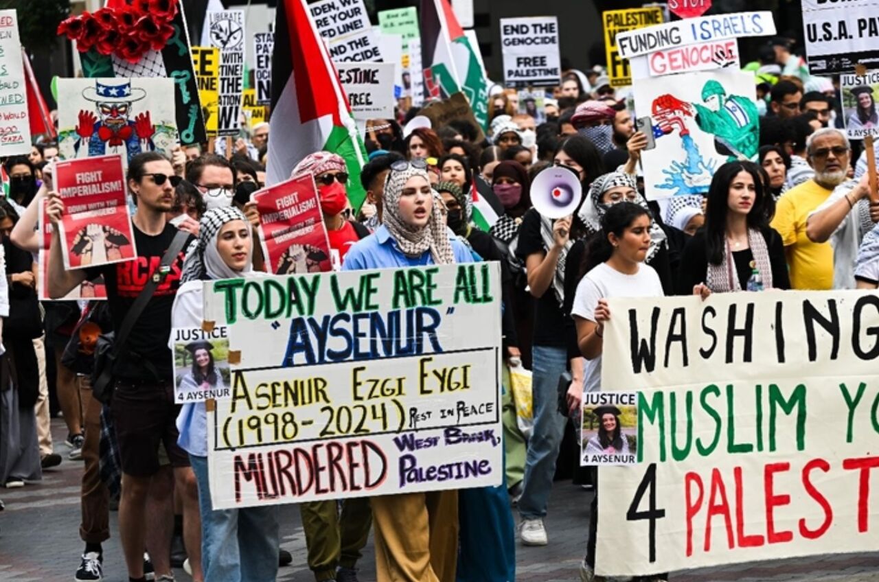 Americans protest Israeli killing of US-Turkish activist