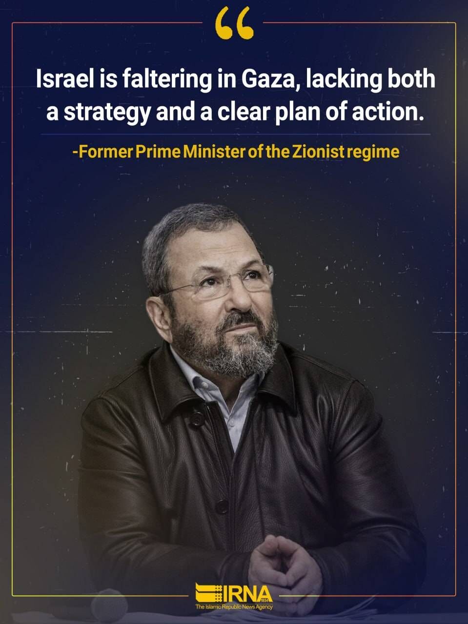 Israeli regime faltering in Gaza: Ex-PM Barak