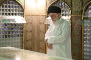 Supreme Leader attends cleaning ceremony of Imam Reza shrine