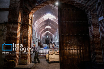 Mozaffariyeh traditional tea house in Tabriz, northwest Iran