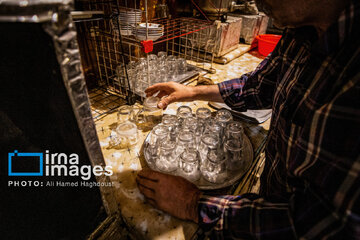 Mozaffariyeh traditional tea house in Tabriz, northwest Iran