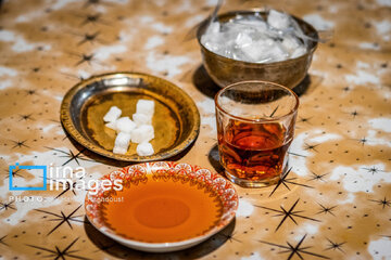 Mozaffariyeh traditional tea house in Tabriz, northwest Iran