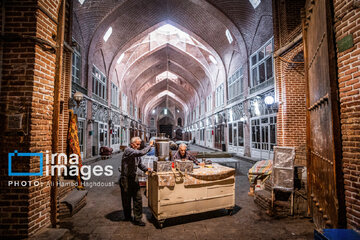 Mozaffariyeh traditional tea house in Tabriz, northwest Iran