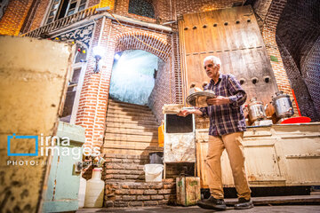 Mozaffariyeh traditional tea house in Tabriz, northwest Iran